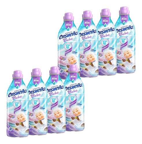 8 Pack Ensueño Suavizante Ropa Bebe 850 Ml