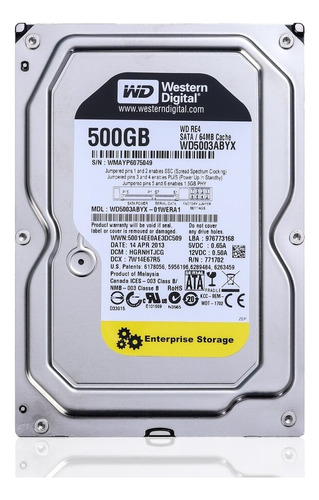 Disco Duro Sata 3.5 7200rpm 500gb Pc Wd Seagate Hp Proliant