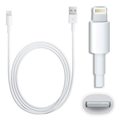 Imagen 2 de 4 de Cable iPhone 5 Lightning 100% Original 1 Metro Cargador