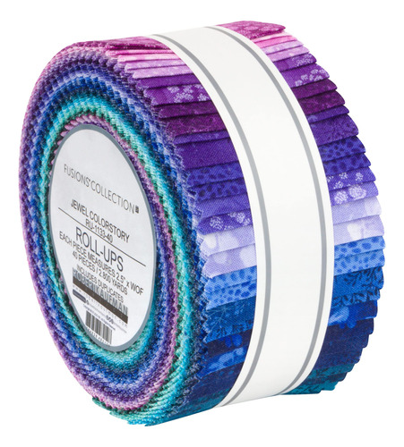 Jelly Roll - Colección Fusions Jewel Colorstory Blue Purpl.