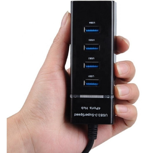 Hub Usb Multiplicador 4 Puertos Usb Luz Led Pc Notebook Full