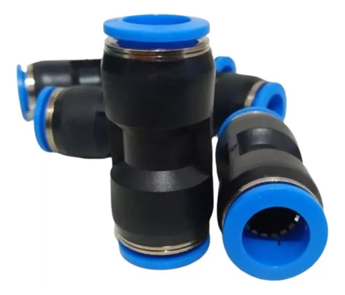 União Emenda Reta Pu 6mm Pneumática Engate Rápido 10 Peças
