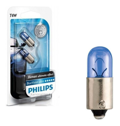 Lampara Philips T4w 4w Blue Vision Xenon Luz Azul Nolin