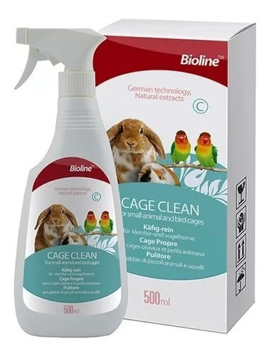 Bioline Limpiador De Jaulas Roedores, Aves Cage Clean 500 Ml