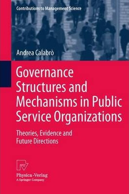 Libro Governance Structures And Mechanisms In Public Serv...