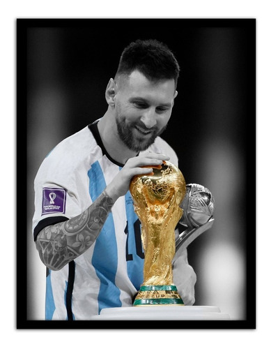 Cuadro Argentina Campeón Del Mundo 2022 - Lionel Messi 