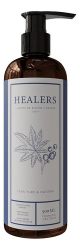Aceite Ricino Healers 500ml Castor Oil Dosificador + Cepillo