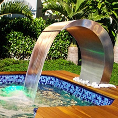 Cascata Para Piscina 80 Cm Victória Wave Tech Aço 304 Inox