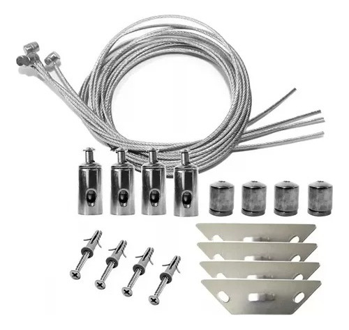 Kit De Tensores Cable Para Colgar Suspender Plafón Panel
