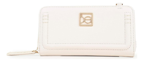 Cartera Grande 2 En 1 Cierre Sencillo Color Beige Para Mujer