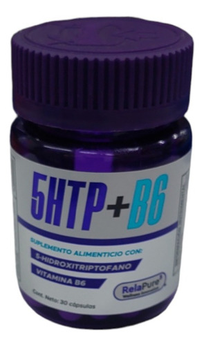 2 Frascos Suplemento 5htp + B6 Relapure 30 Capsulas X 2 Sin sabor Relaja y Concilia el sueño