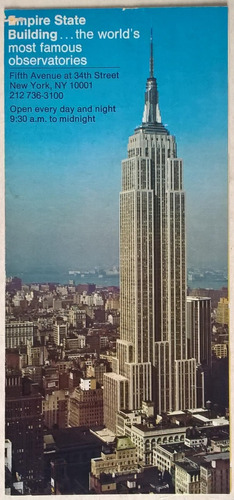 Folleto Empire State Building Año 1981