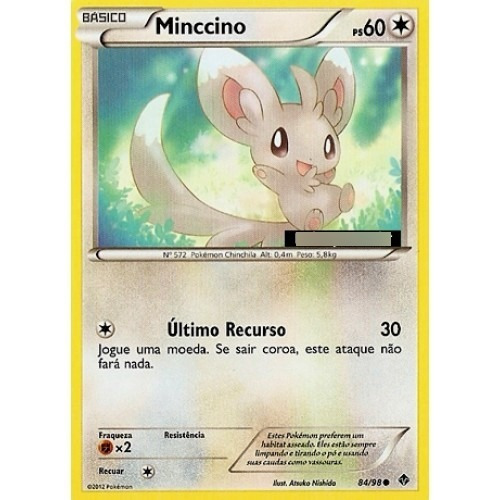 Minccino - Pokémon Normal Comum - 84/98 - Pokemon Card Game