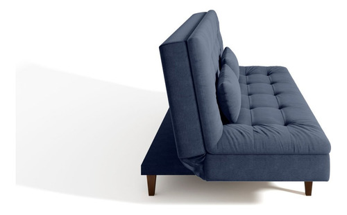 Sofá cama de 3 plazas de 190 cm Sofá Nabalina azul azabache