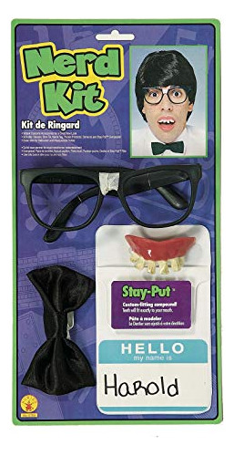 Kit De Accesorios De Traje De Nerd Instantáneo Rubíes