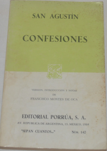San Agustín - Confesiones - Editorial Porrúa  N12
