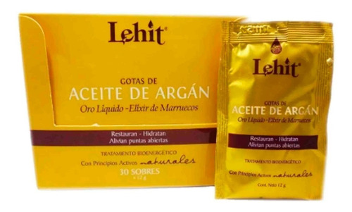 Aceite De Argan Lehit Sobre X 12g. - Caj - G A $141