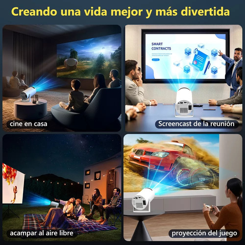 Proyector Profesional Hy300 Portatil Mini Android 1080p Proyector Hy300 Pro 4k Hd Smart Tv Led 8000lm Color Blanco Bluemos 110v/220v
