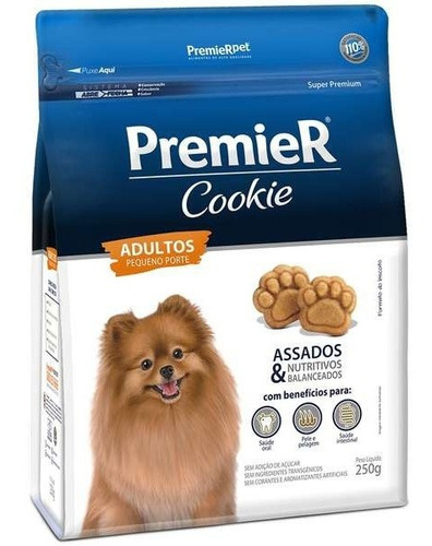 Kit 3 Premier Cookie Para Cães Adultos Raças Pequenas 250g