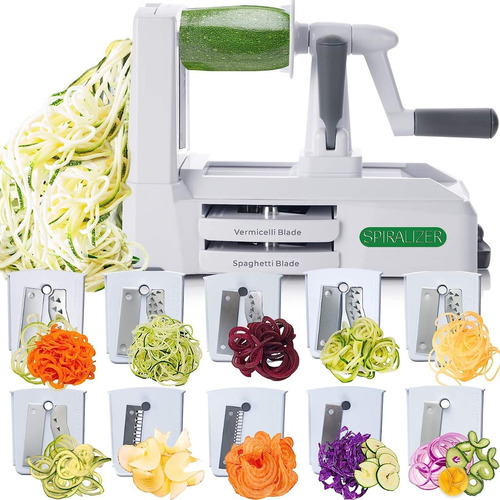 Cortador De Alimentos Spiralizer Ultimate 10 Moldes De Corte