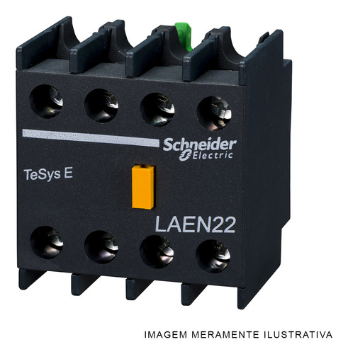 Bloco Contato Auxiliar Para Contator Frontal 2Na+2Nf Cinza Ip20 LAEN22 Easy Tesys Schneider Electric