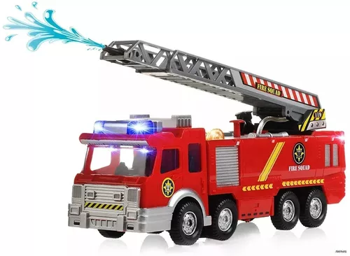 Jogo interativo infantil de bombeiros, caminhão caçamba, carro de