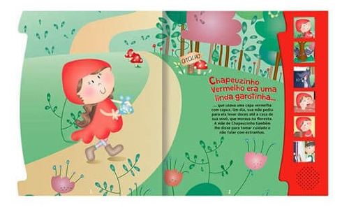 Imagem 3 de 4 de Livro Sonoro Chapeuzinho Vermelho Infantil Capa Dura Novo