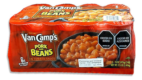 Frijoles Con Cerdo Van Camps 425g X 8 - g