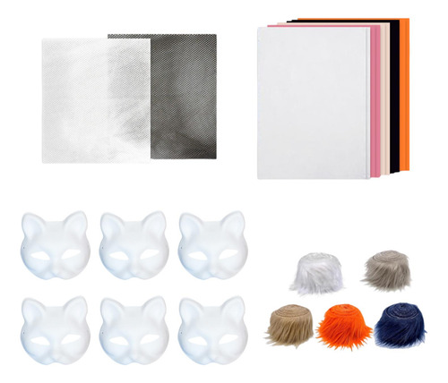 Kit De Máscara De Gato Para Hacer Mismo, Accesorio Estilo C