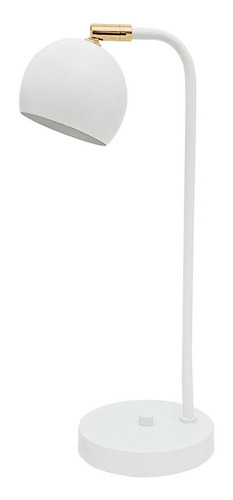 Lampara Velador Deco Moderno Recto Gu10 Bocha Direccionable Color de la estructura Blanco/Dorado