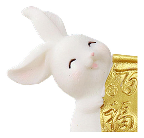 Bonita Estatua De Conejo, Figurita De 3,8 Cm X 4,2 Cm