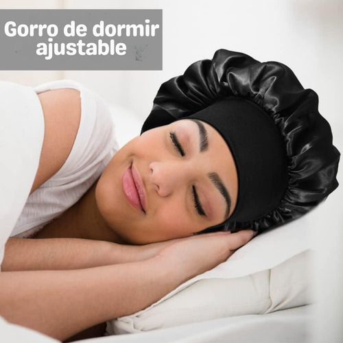 2 Gorro Satén Seda Dormir Sombrero Elástico Suave Calidad