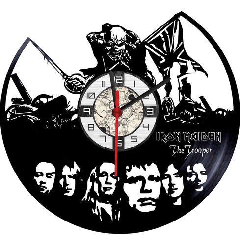 Reloj En Vinilo Lp/ Vinyl Clock Iron Maiden