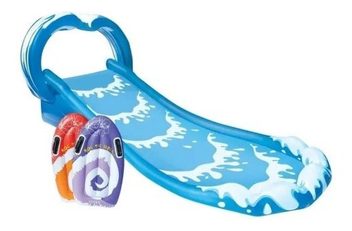 Tobogan Inflable Isla Surf Intex + 2 Deslizadores 442x168 Cm