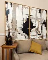 Comprar Cuadro Abstracto Diptico Nórdico 160x120cm Pintado A Mano