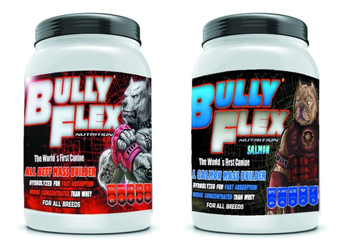 Bully Flex 1.2 + Bully Flex Salmón 1 Kg Proteína Para Perro 