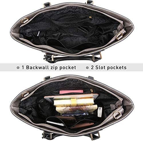 Mkp, Bolsos De Mano Grandes De Dos Tonos Para Mujer, Bolsos