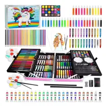 Comprar Set De Arte Profesional 145 Pcs Kit De Dibujo Boceto Y Dibujo De Arte Carcasa Plegable De Aluminio Incluida La Lapices De Color Marcadores Ideal Regalo Para Niños Suministros De Estudiantes Azul