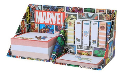 Conjunto Post-it E Marcadores Vingadores Marvel Miniso