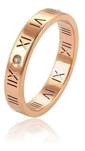 Imagen 1 de 7 de Fino Anillo Bulgari Números Romanos Oro Rosa 14k Lam+estuche