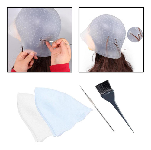 2 Piezas De Silicona Para Teñir El Cabello Con Gancho