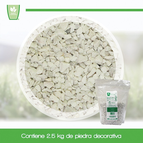 Piedra Decorativa - Ideal Para Macetas, White Snow 04-m-25 Color Blanco Granulometría máxima 8 cm Granulometría mínima 6 cm
