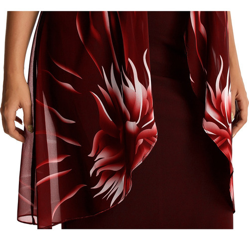 Vestido Elegantes Dama Plus Size Fiesta Flores Estampado