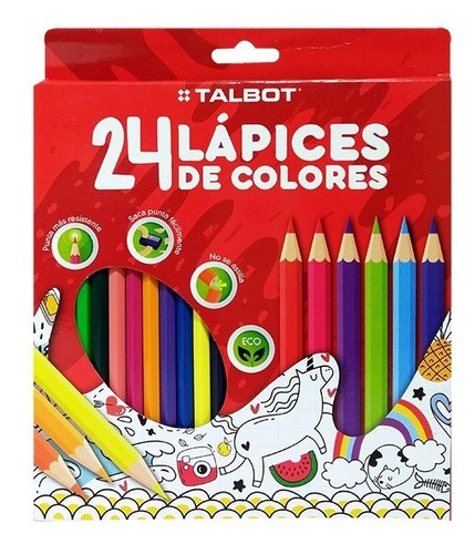 Lapices De Colores Largos Eco X 24 - Talbot Cod2948