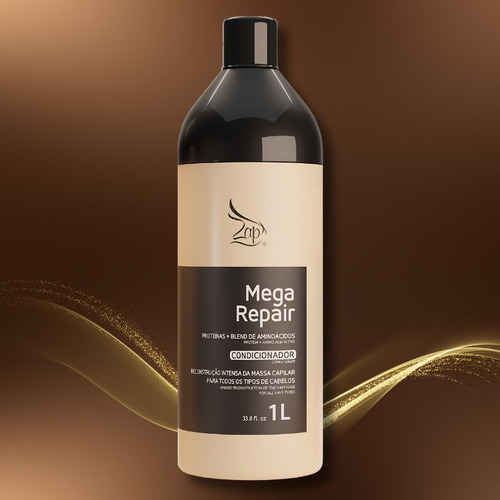 Zap 1l 4 Un Shampoo E Condicionador Mega Repair Proteínas