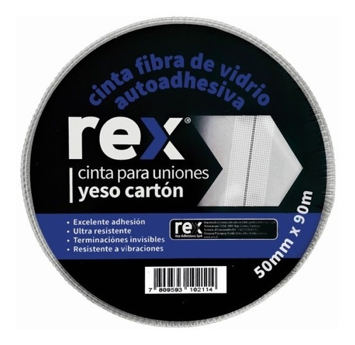 Cinta Para Juntas Y Uniones Rex - Autoadhesiva 50mm X 90m