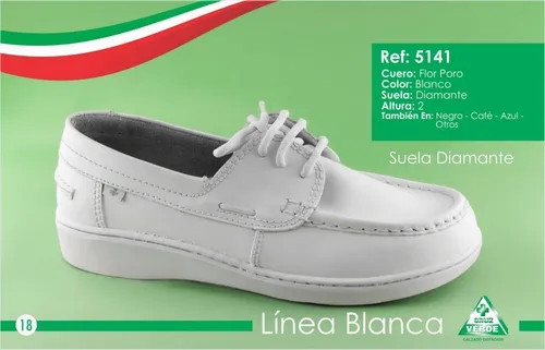 Zapato Romulo Enfermeria 5141 Blanco Cruz Verde en venta en Valle