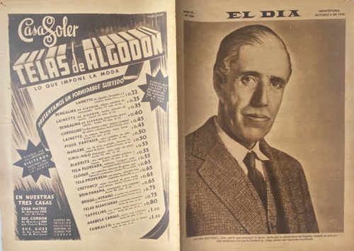 El Día, Dominical N° 404 Xilografías Guillermo Rodríguez1940