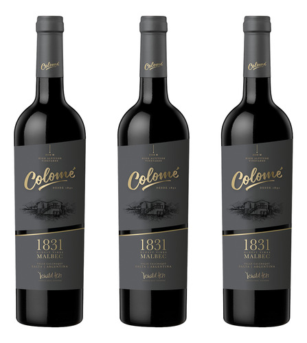 Vino Colomé 1831 Malbec 750 Ml Valles Calchaquies X 3 U