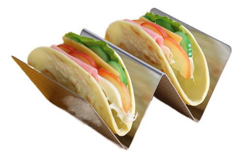 3 De Soporte De Taco De Acero Inoxidable Plateado Para Horno